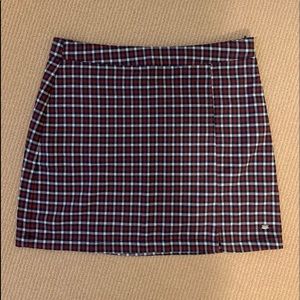 red, blue, and white plaid pull&bear skirt